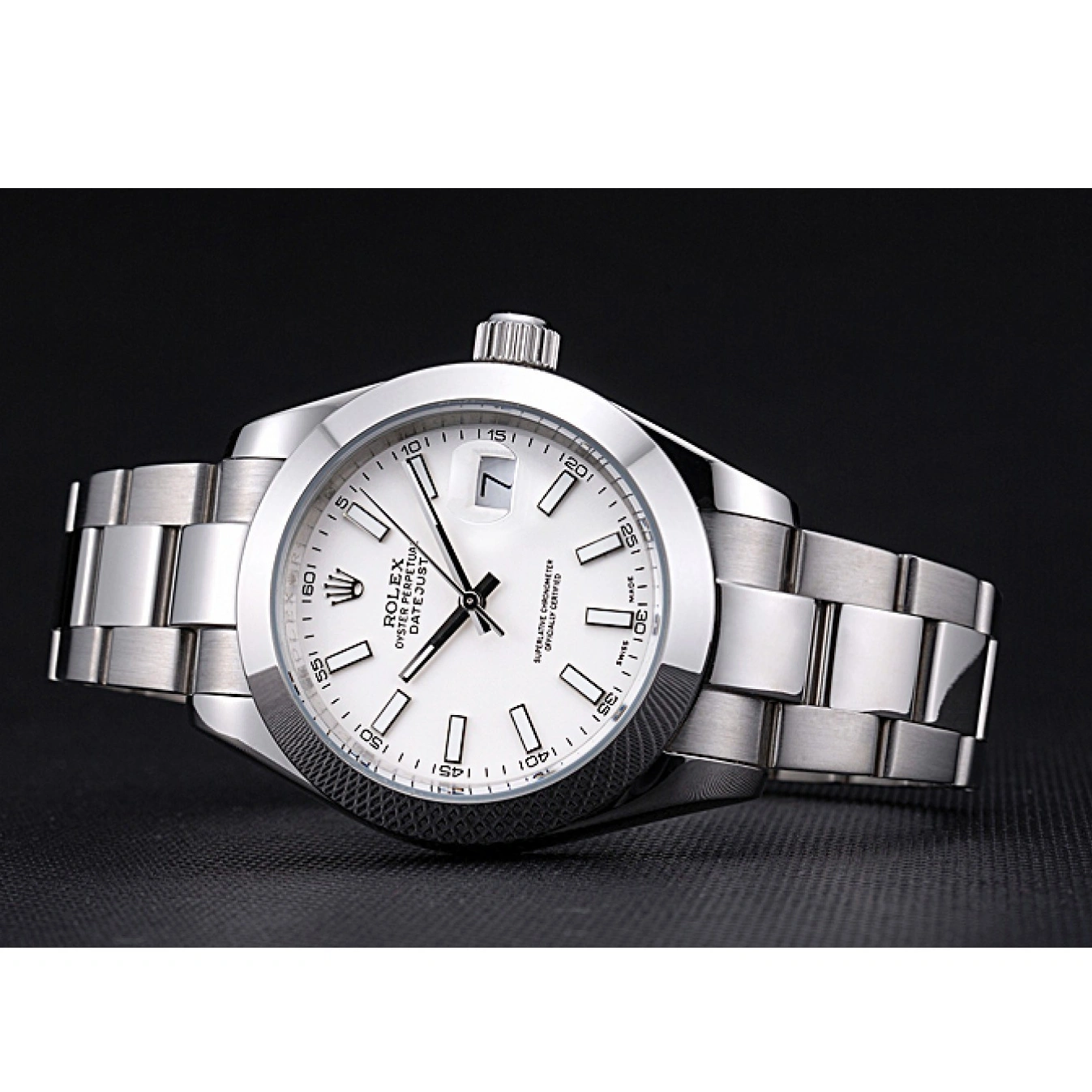 Aaa replica watch Dial White Datejust Steel Stainless Case 622266 Rolex 1015